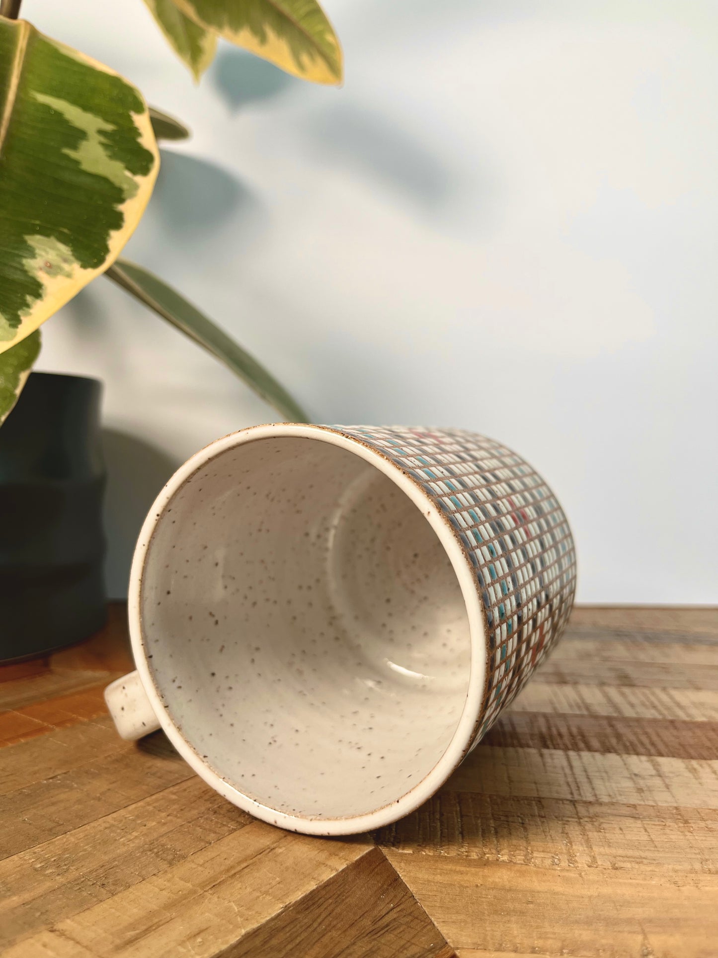 Square Patterned Tile Mug