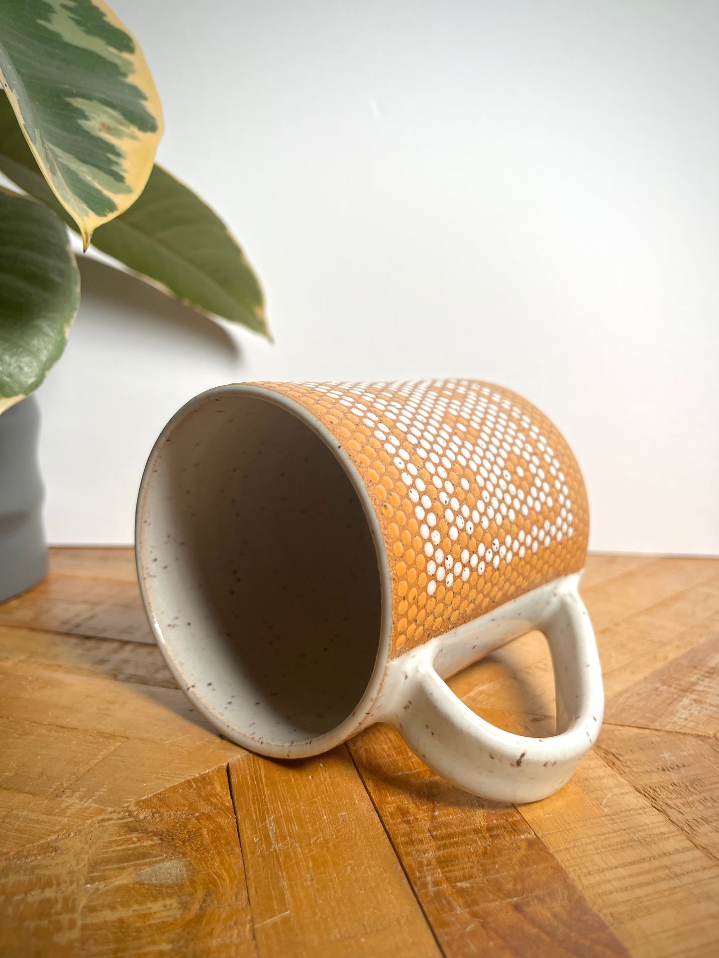 Yellow & White Penny Tile Mug
