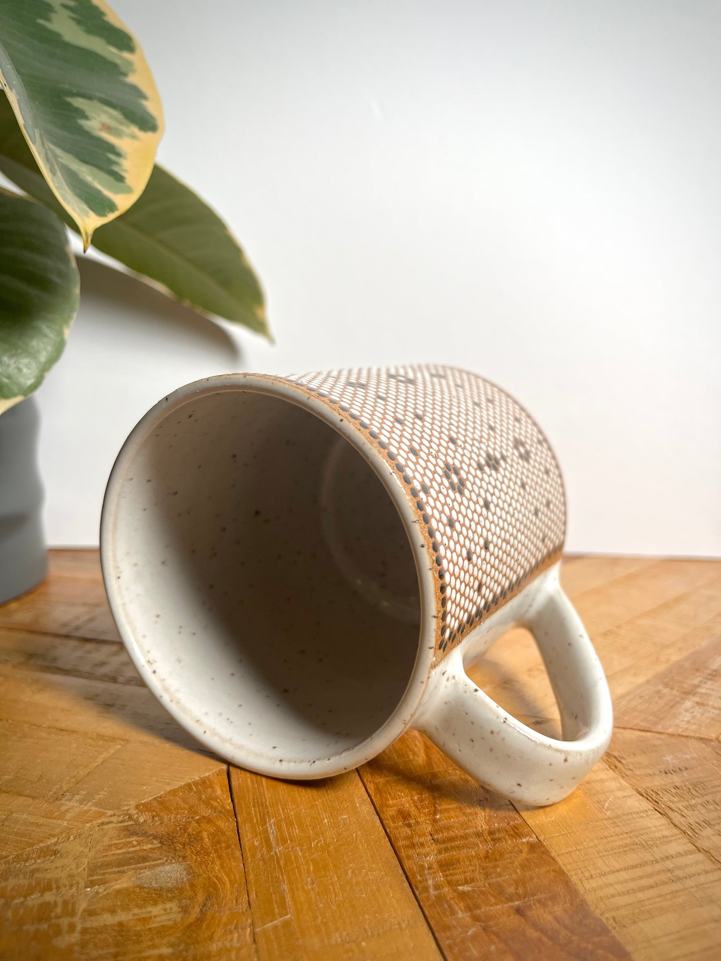 White and Black Wraparound Mug