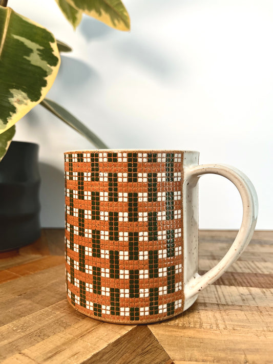 Basketweave Tile Mug #2