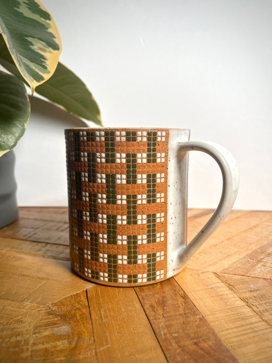 Basketweave Tile Mug #2
