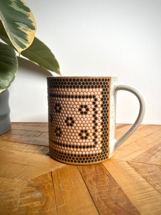 Pink and Black Penny Tile Mug