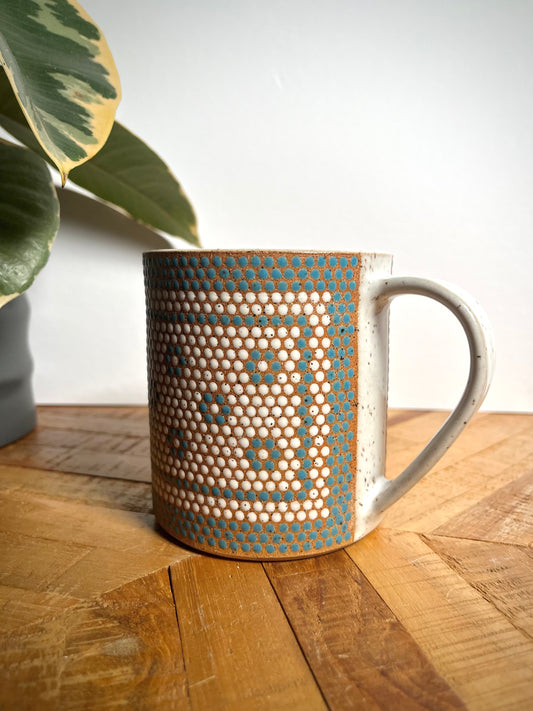 Blue & White Penny Tile Mug