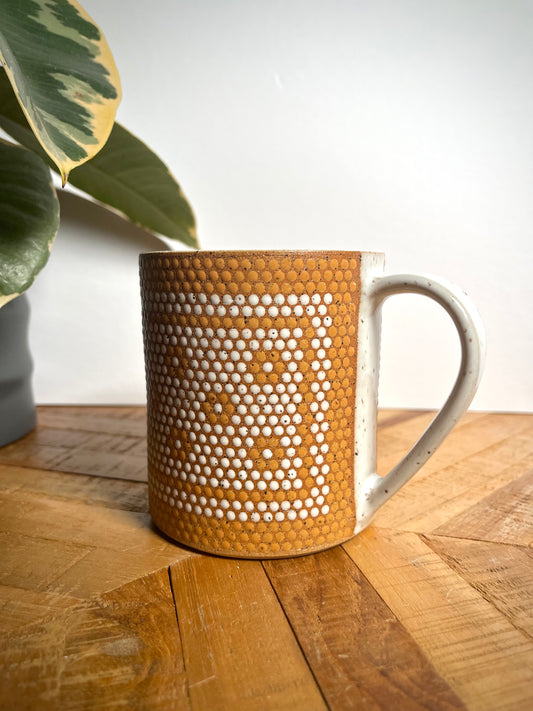 Yellow & White Penny Tile Mug