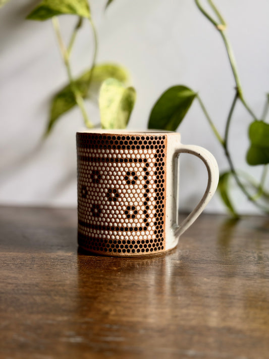 Black & White Penny Tile Mug