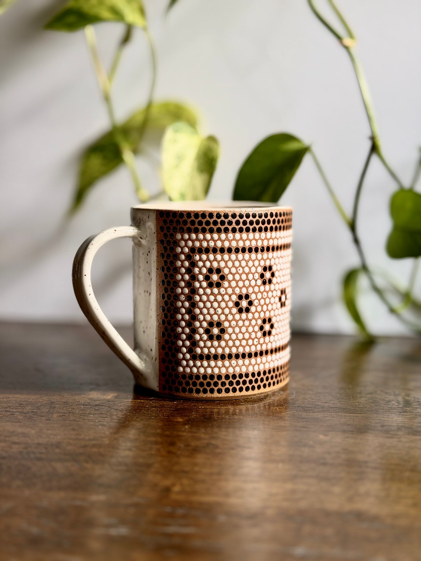 Black & White Penny Tile Mug