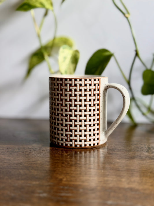 Basketweave Tile Mug