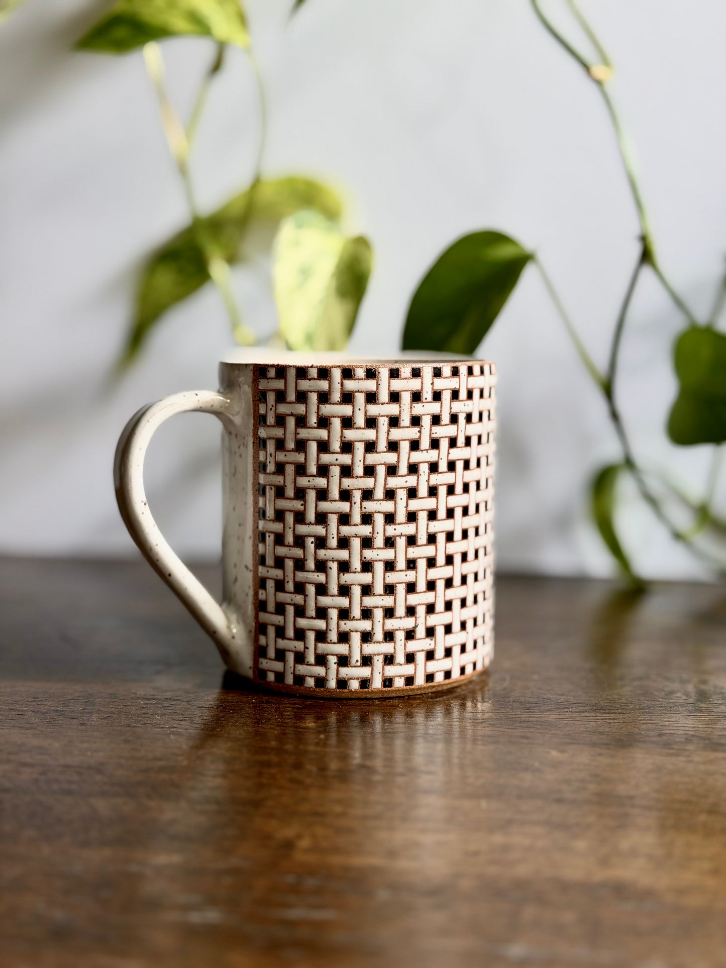 Basketweave Tile Mug