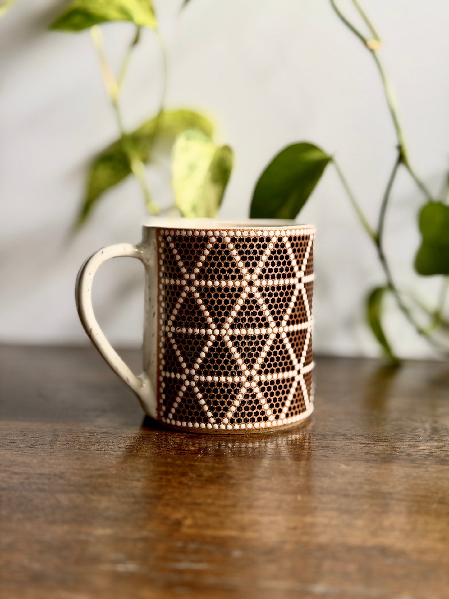 Hex Triangles Tile Mug