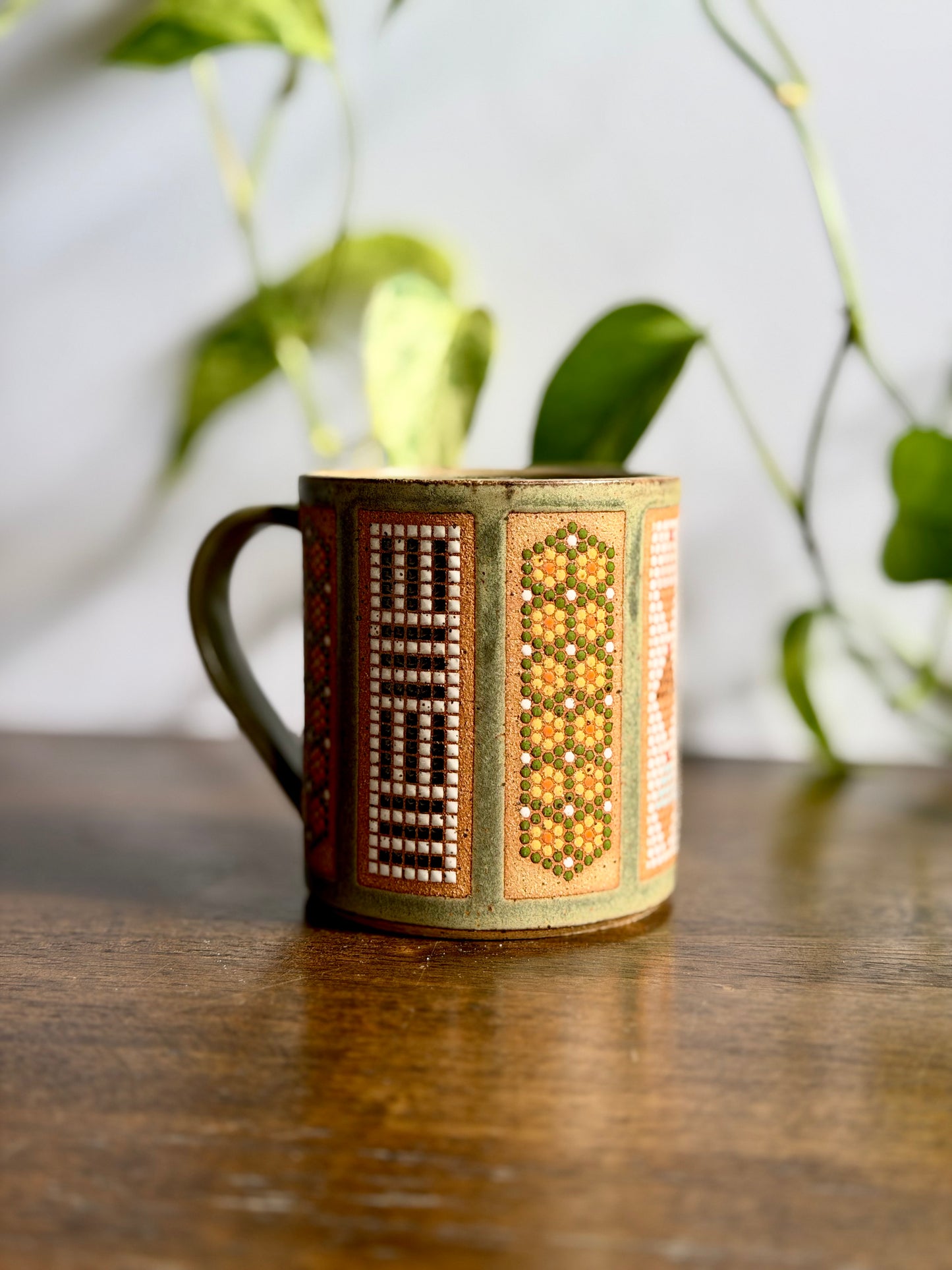 Satin Green Carousel Mug