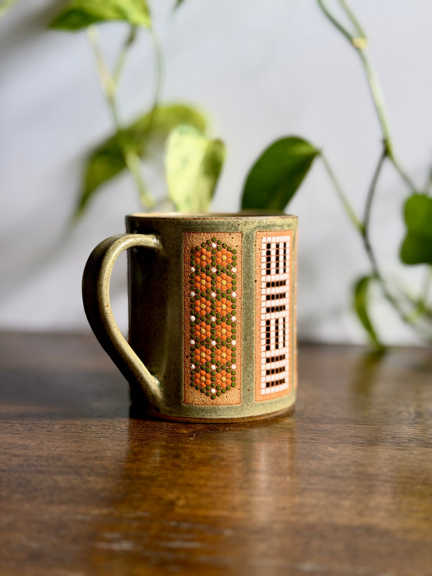 Satin Green Carousel Mug