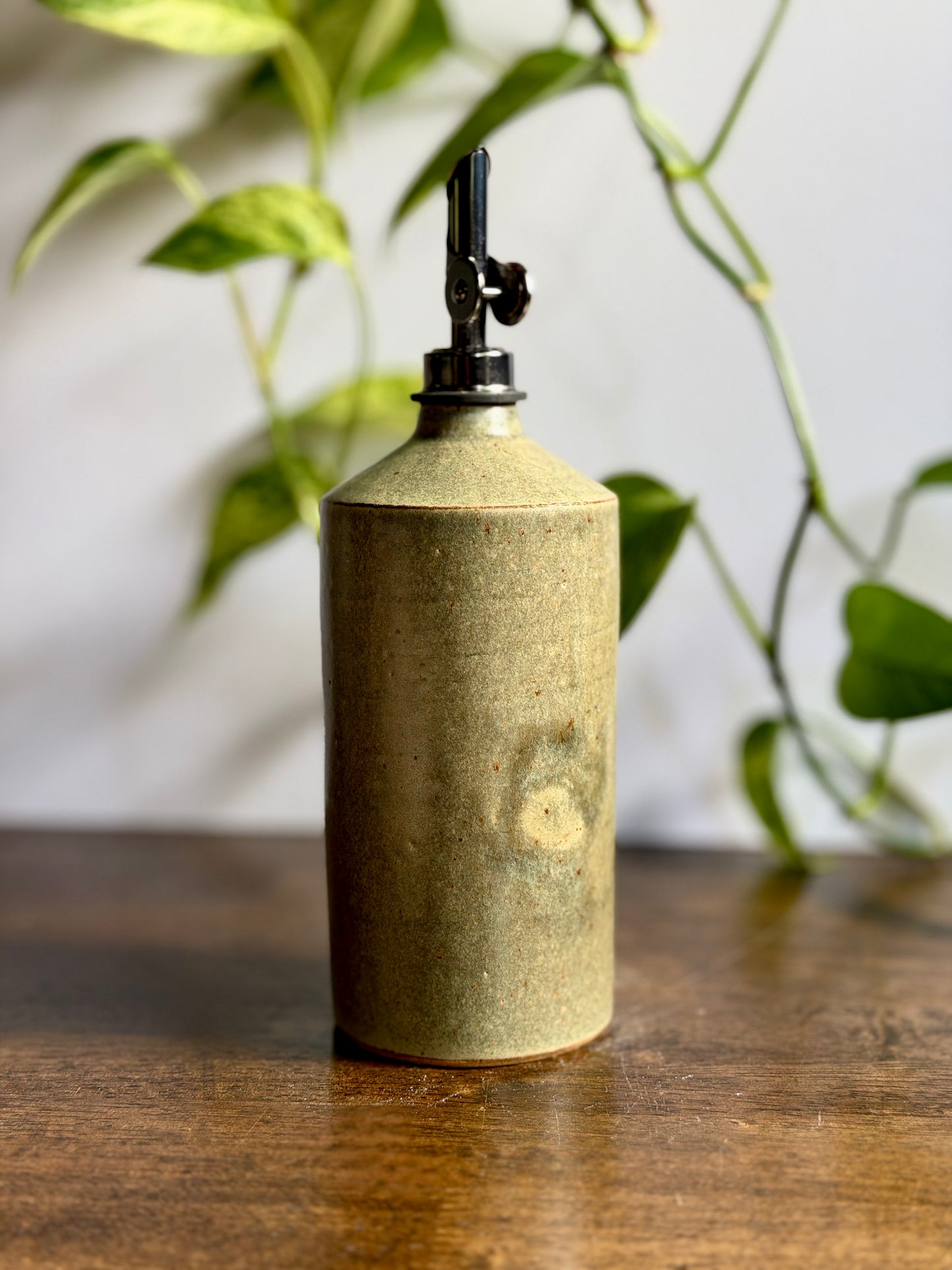 Satin Green Oil Bottle #5