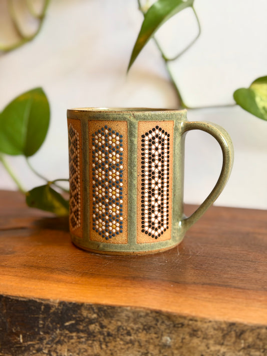 Satin Green Carousel Mug
