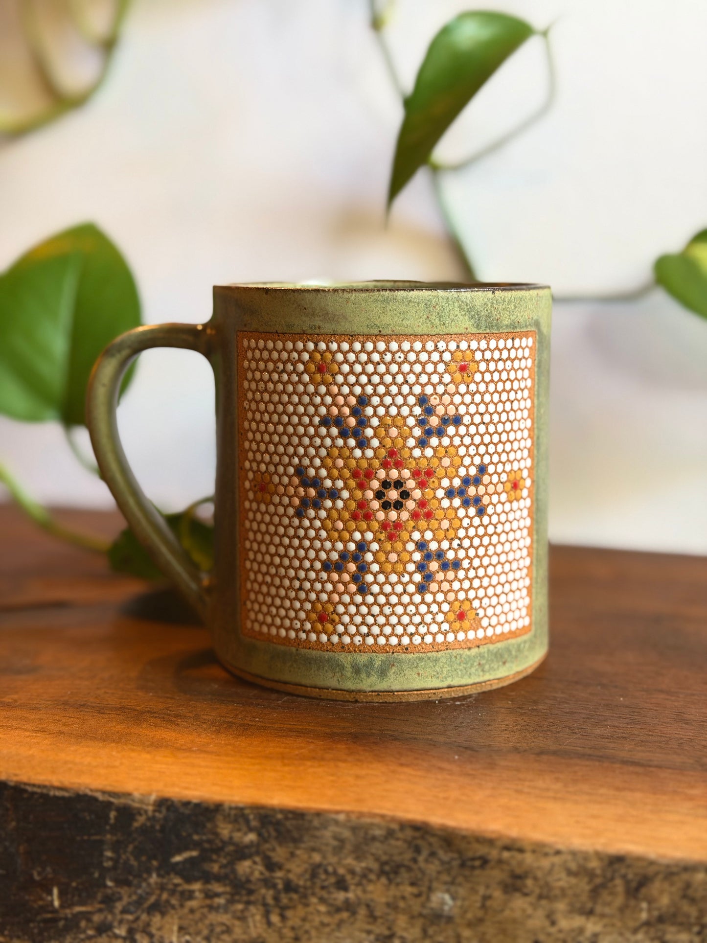 Left-Handed Satin Green Mosaic