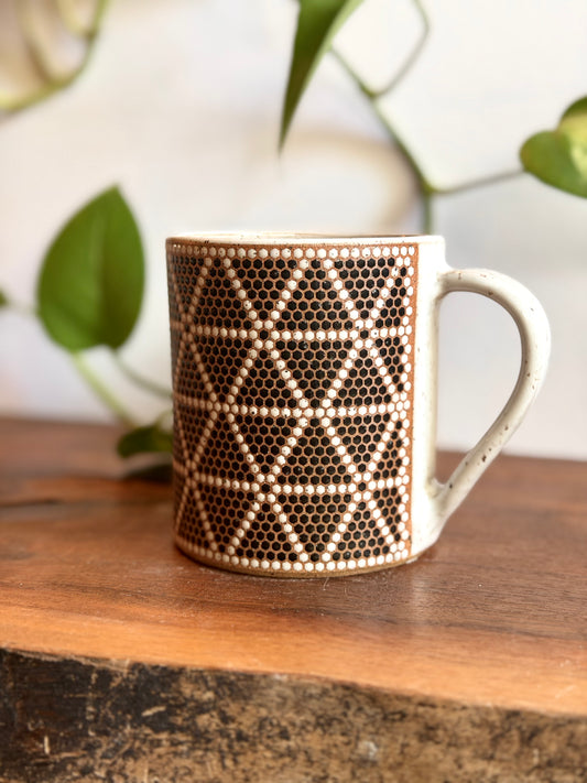 Hex Triangles Tile Mug