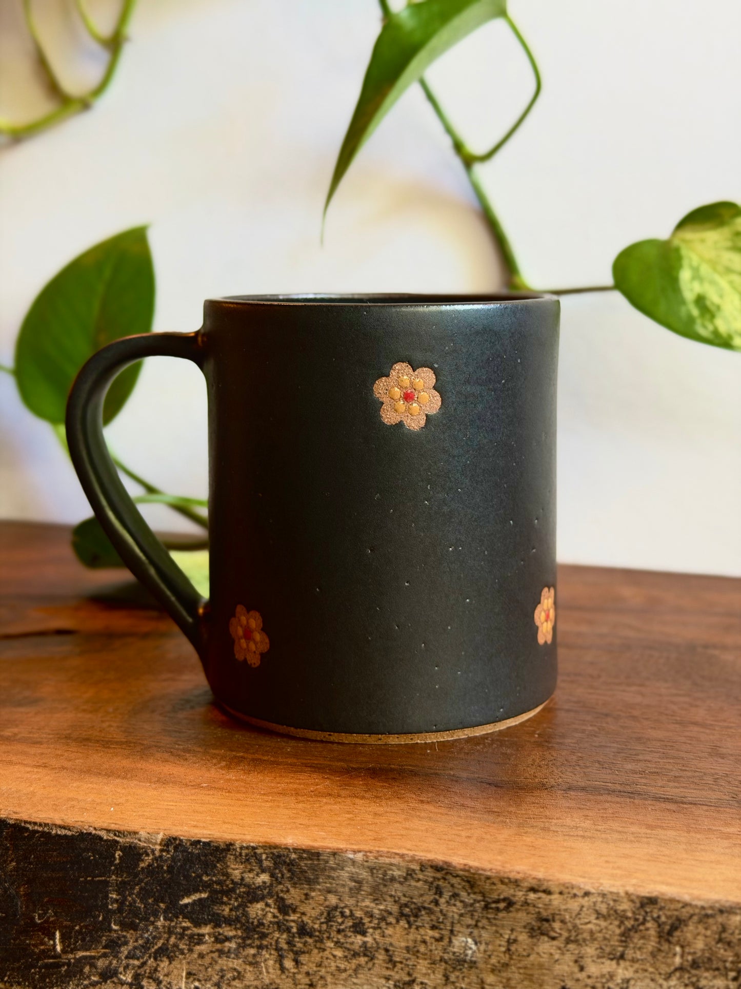 *SECONDS* Satin Black Mosaic Tile Mug #1