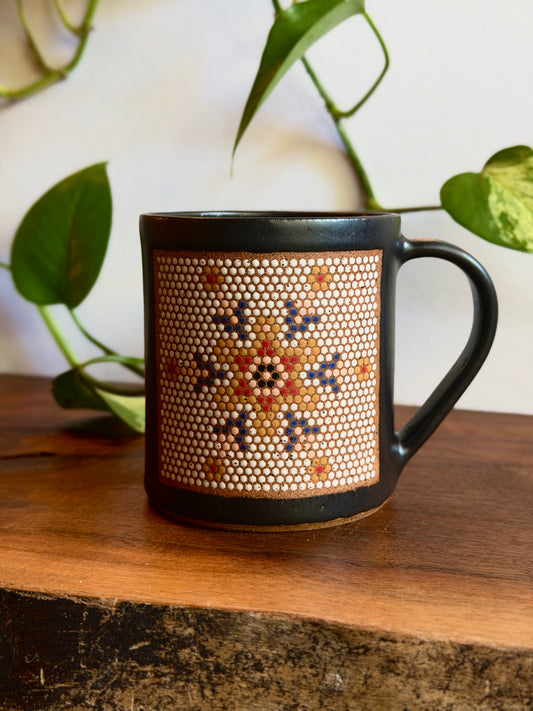 *SECONDS* Satin Black Mosaic Tile Mug #2