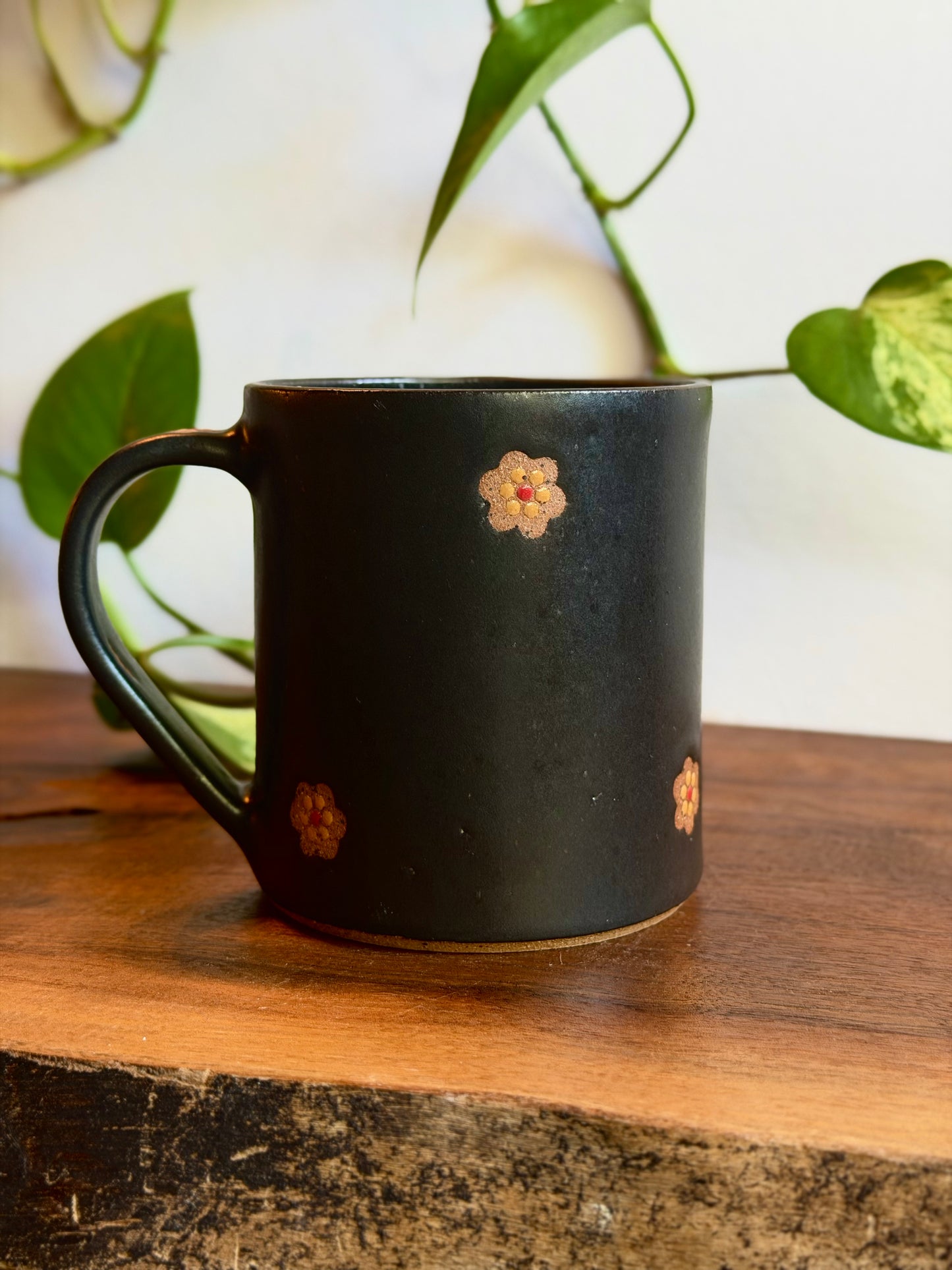 *SECONDS* Satin Black Mosaic Tile Mug #2