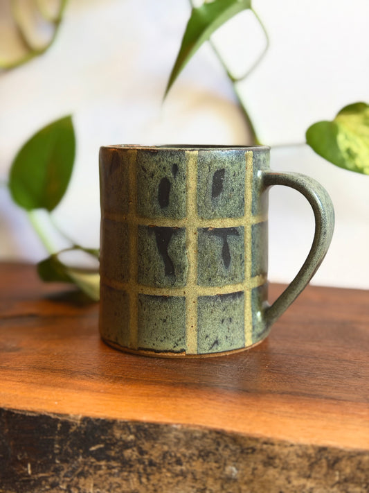 *SECONDS* Black/Green Tile Mug