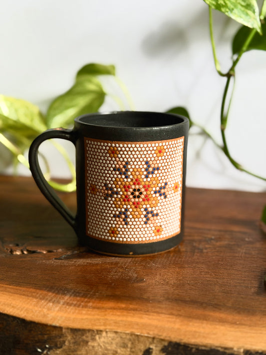*SECONDS* Left-handed Satin Black Mosaic Tile Mug #2