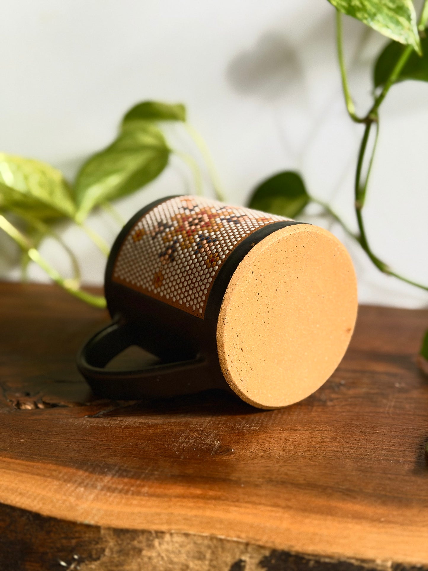 *SECONDS* Left-handed Satin Black Mosaic Tile Mug #2