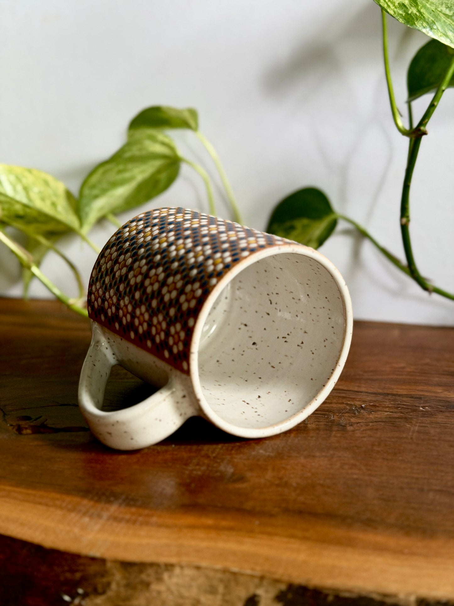 Hex Blue Floral Mug