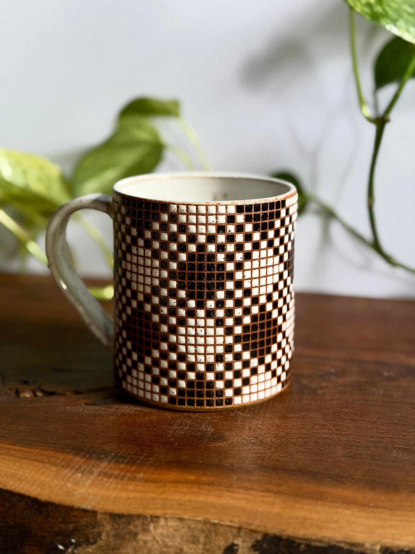 Square Argyle Patterned Mug