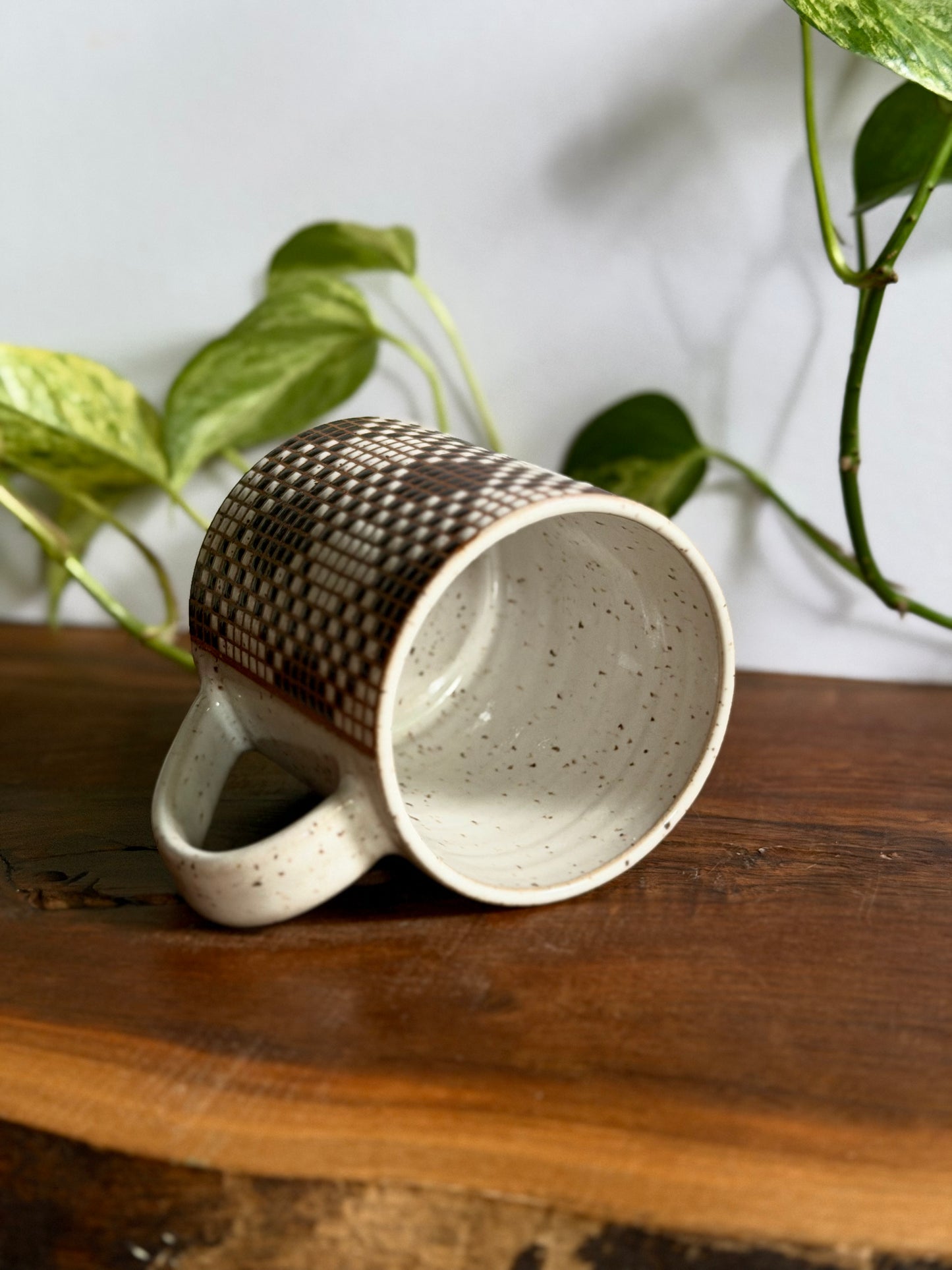 Square Argyle Patterned Mug